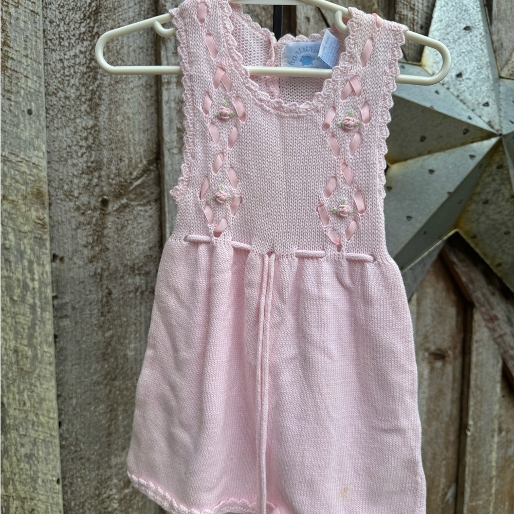 Pink Knit Baby Romper